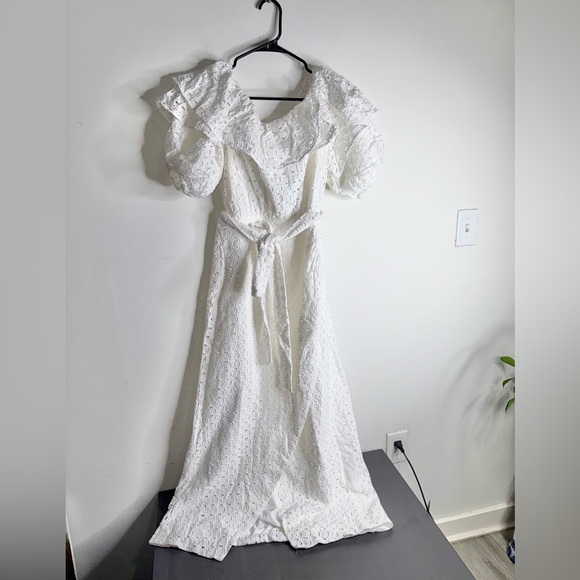 PAPER LONDON Gaga Frill Cotton Dress NWT - Picture 4 of 12